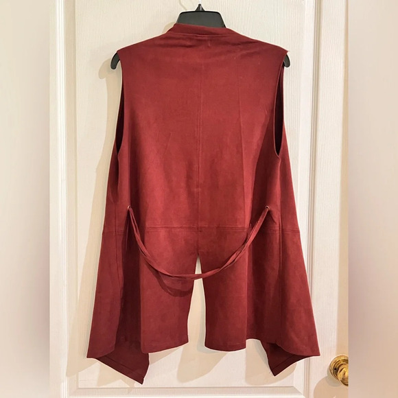 FINAL PRICE MUDPIE Myopic Maroon Suede Vest - Picture 3 of 3